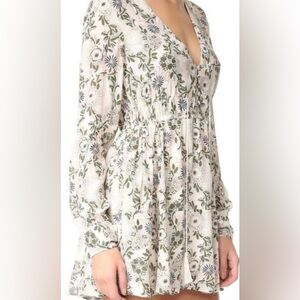 Free People Stealing Fire Mini Dress Boho Babydoll Cottagecore Festival Small